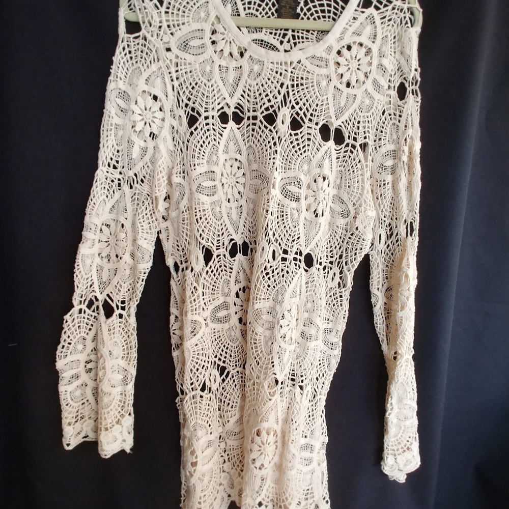 Design Works pre-owned lacy sweater